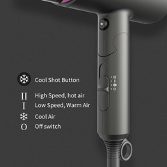 Peach household folding hair dryer European standard hair salon hair dryer cross-border hammer electric air blower constant temperature hair care hair dryer