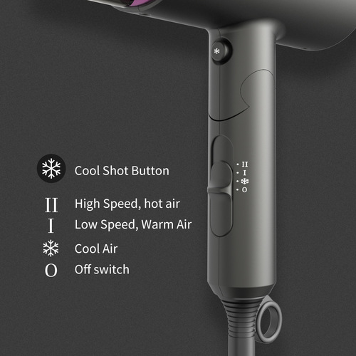 Peach household folding hair dryer European standard hair salon hair dryer cross-border hammer electric air blower constant temperature hair care hair dryer