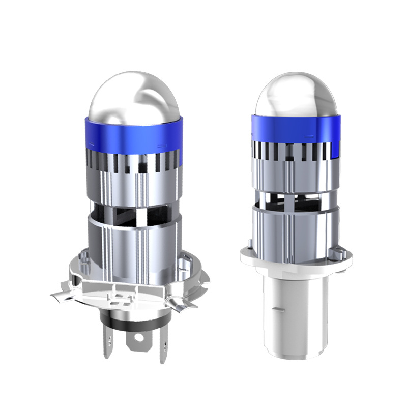 M01F coche eléctrico de La Motocicleta LLEVÓ la linterna de doble luz con lente 12V fuerte luz doble garra tres garra H4 modificado bombilla del coche