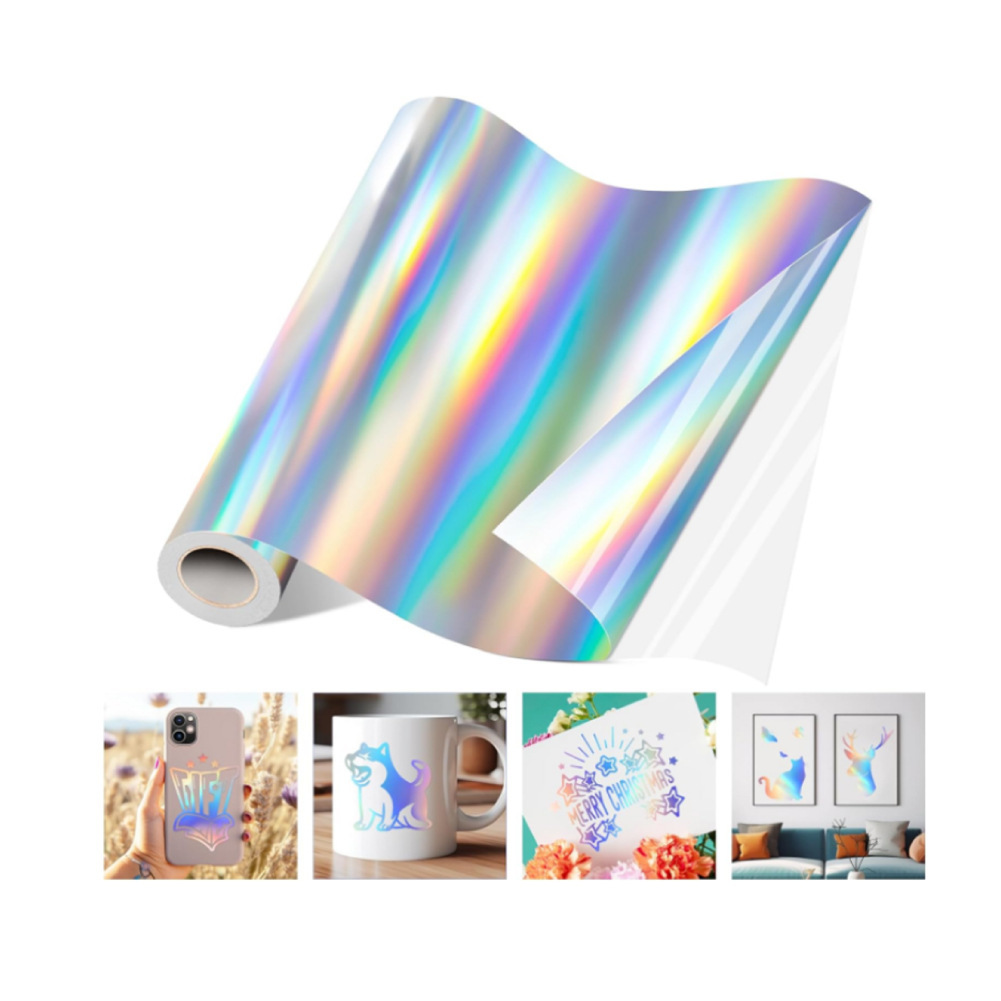 Cross-border bestseller colorful laser-engraved stickers for advertising decoration, self-adhesive instant stickers, waterproof permanent vinyl stickers