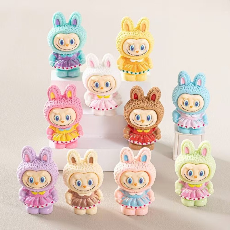 小さな花柄スカートラブブかわいい diy ジュエリーアクセサリー携帯電話チェーン車吊りビーズペンバッグぶら下げ車のデスクトップディスプレイ|undefined