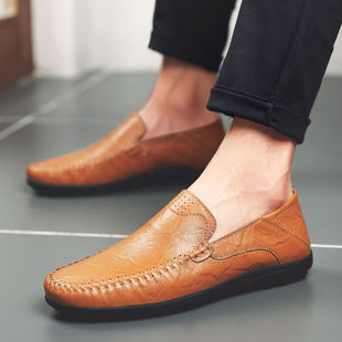 Men's New Leather Shoes, Simple Casual British Business Leather Shoes, Comfortable Texture, Fashionable Korean Style Trendy Men's Shoes