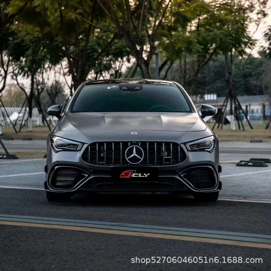 Suitable for Mercedes-Benz CLA(W118)20-23 modified AMG CLA45 front bar, middle net and rear bar, rear lip and tail throat