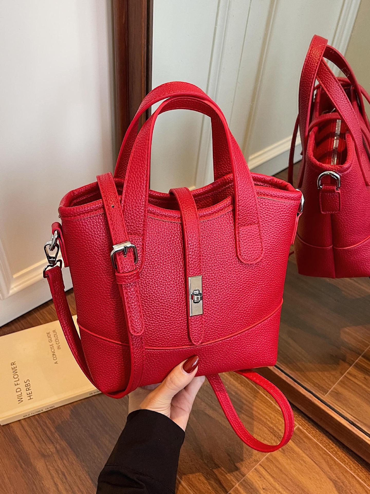 2025 nueva venta caliente transfronteriza bolso de cubo de mano moda femenina color de contraste fabricante de un solo hombro al por mayor bolso de mensajero sentido de alta gama