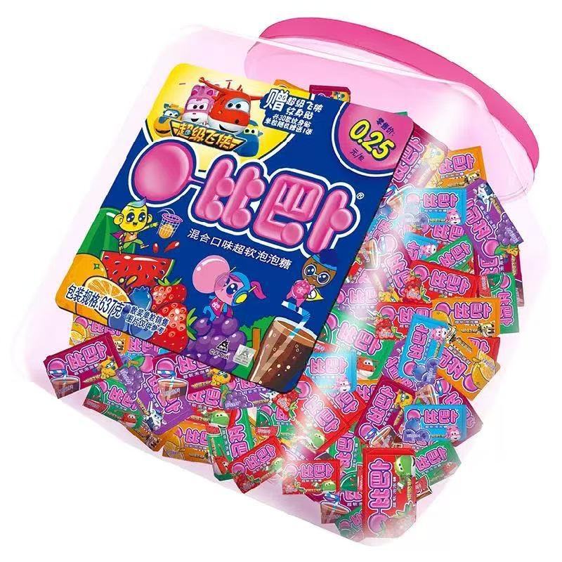 Bibabu Bubble Gum Mixed Flavor Barrel 160 Pieces Childhood Internet Celebrity Casual Snack Bubble Gum Wholesale Bibabu Bubble Gum Mixed Flavor Barrel 160 Pieces Childhood Internet Celebrity Casual Snack Bubble Gum Wholesale
