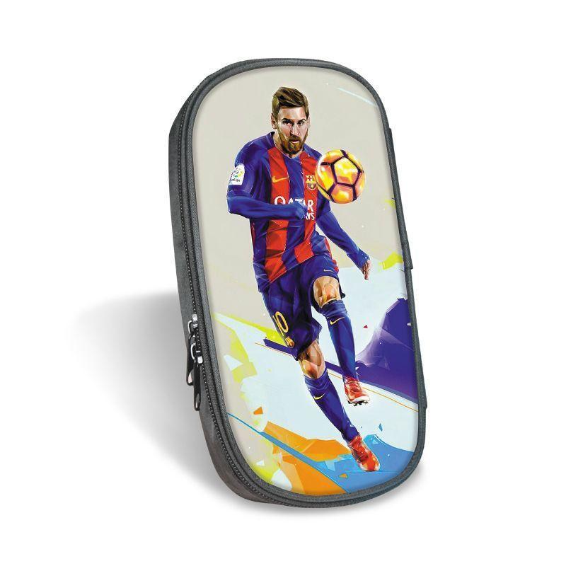 Estuche para lápices de lona Star Ronaldo para estudiantes de alto valor Estuche para papelería Messi Estuche para papelería multifuncional Estuche para lápices de gran capacidad