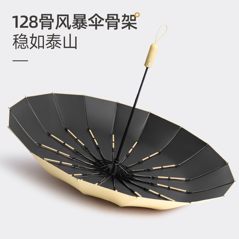 128骨遮阳伞女折叠高级感男士加大自动太阳伞防晒晴雨两用伞|undefined