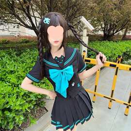 学院风日系校供感制服套装女夏季水手服上衣百褶裙两件套连衣裙