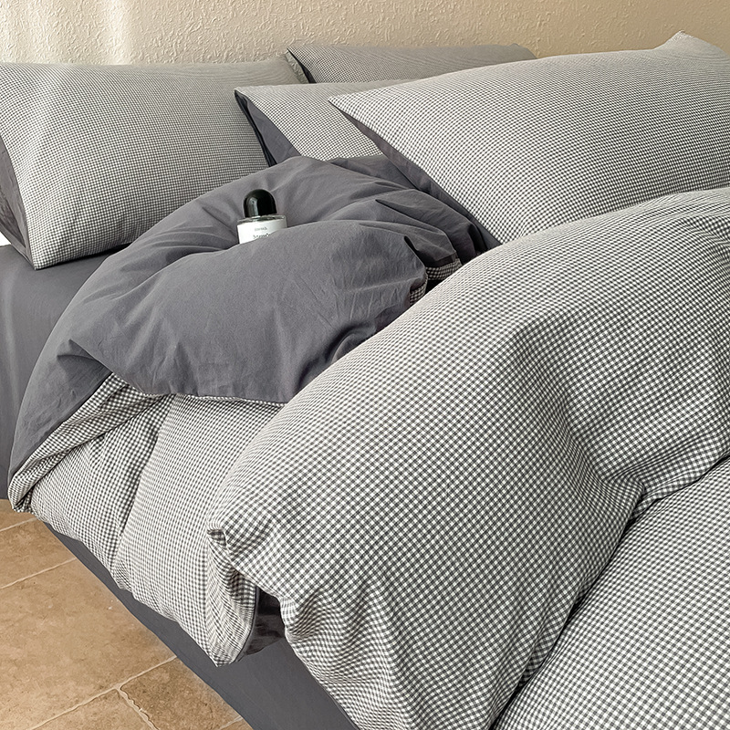 Funda de edredón de algodón de una sola pieza 1,5 m de algodón lavado de algodón funda de edredón individual 150x200x230 por separado