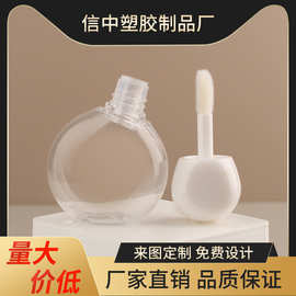 扁圆形唇泥唇蜜源头厂家透明空瓶批发塑料葫芦造型唇彩瓶唇釉管