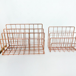 Scandinavian Simple Iron Art Creative Office Information Storage Rack File Magazine Three-Layer Bookshelf