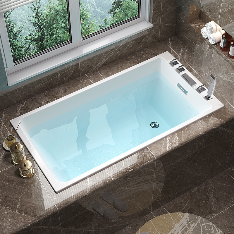 Deep-Soaking Japanese-Style Small Apartment Embedded Bathtub Household Adult Internet Celebrating Small Self-Masonry Acrylic Bathtub