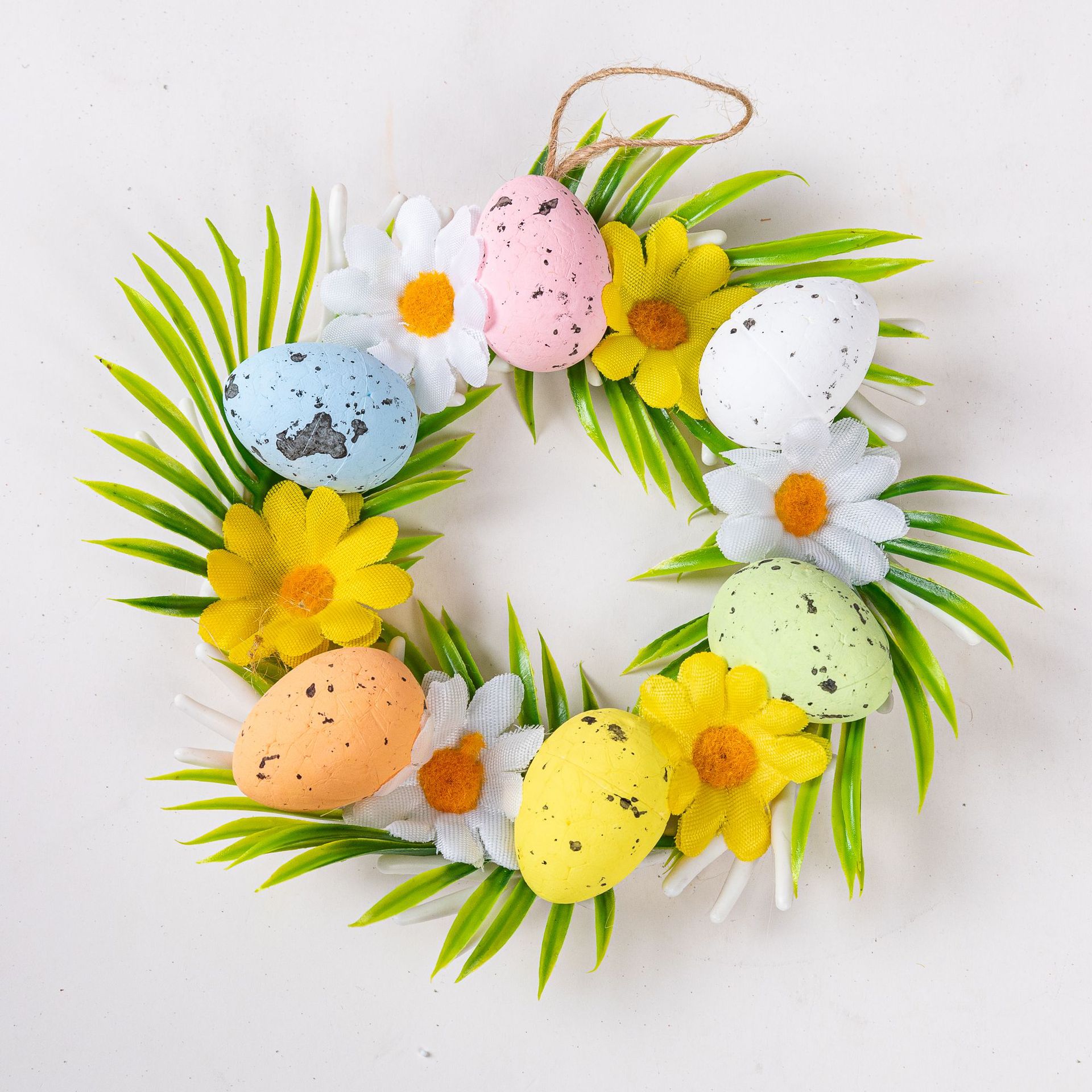 Spot cross-border hot-selling colorful foam egg garland Easter egg…