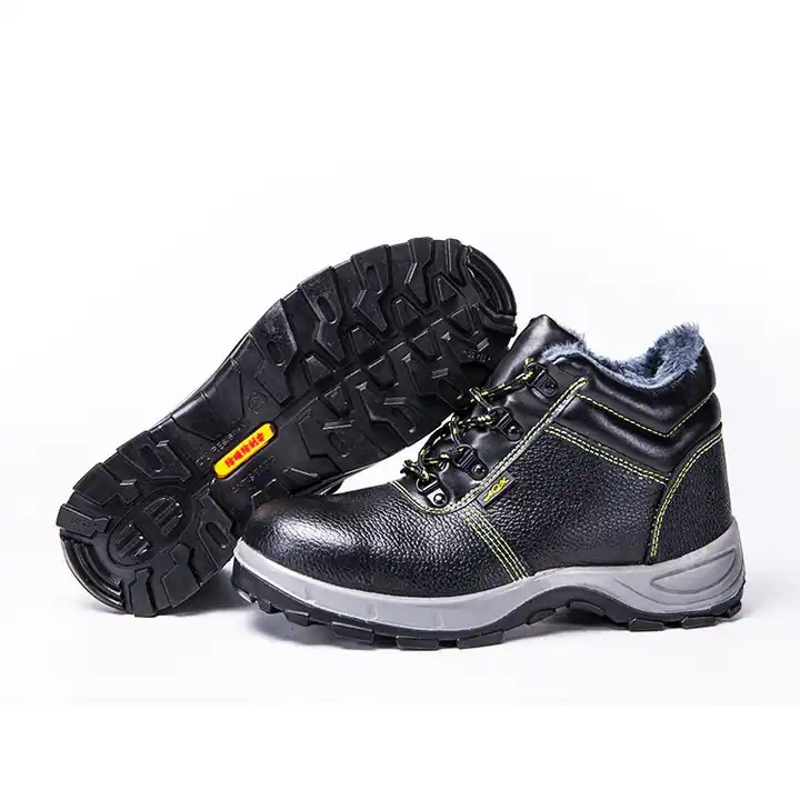 冬季棉勞保鞋高幫防砸防刺穿工作安全鞋牛皮實心底加絨防寒防砸鞋