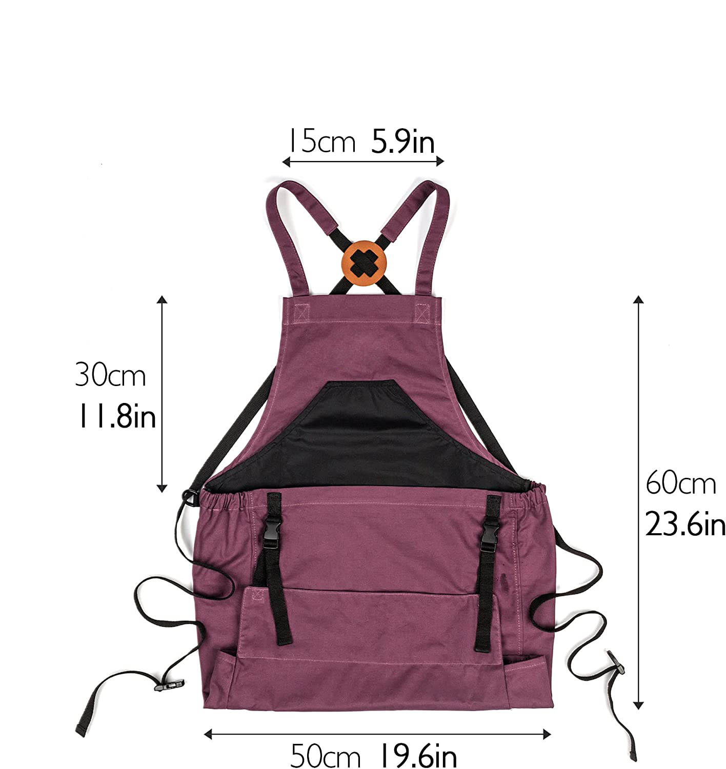 Bolsa de almacenamiento de delantal de lona al aire libre transfronteriza Recolección de frutas y verduras bolsa de almacenamiento de cosecha de liberación rápida de Bolsillo grande al por mayor