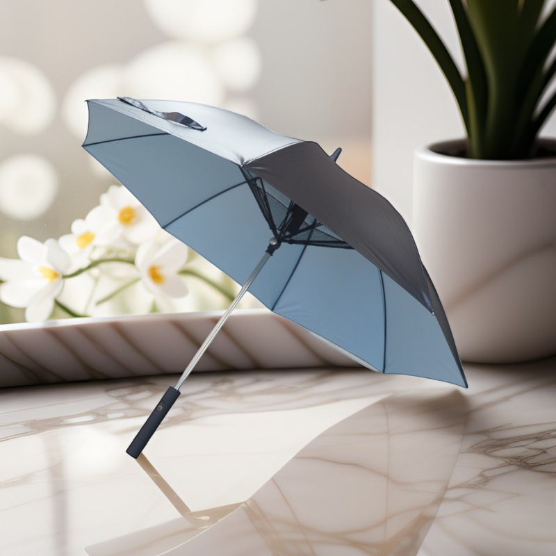 Cooling Device with Fan, Sun Protection, Uv Protection, Dual-Use for Sun and Rain, 2600Mah Lithium Battery, with Power Bank Function Umbrella Cooling Device with Fan, Sun Protection, Uv Protection, Dual-Use for Sun and Rain, 2600Mah Lithium Battery, with Power Bank Function Umbrella