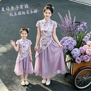 女童旗袍裙夏季2026新款儿童洋气母女新中式连衣裙夏装国风裙子