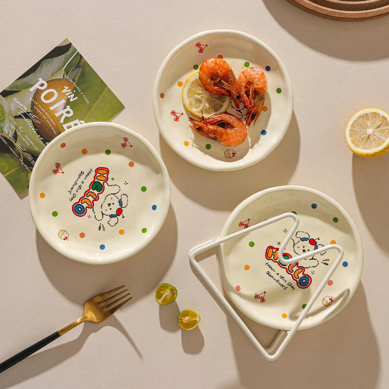 Simple Pure White English Letter Ceramic Egg Tray Creative Heart-shaped Chicken-shaped Tray Restaurant Hotel Home Egg Tray