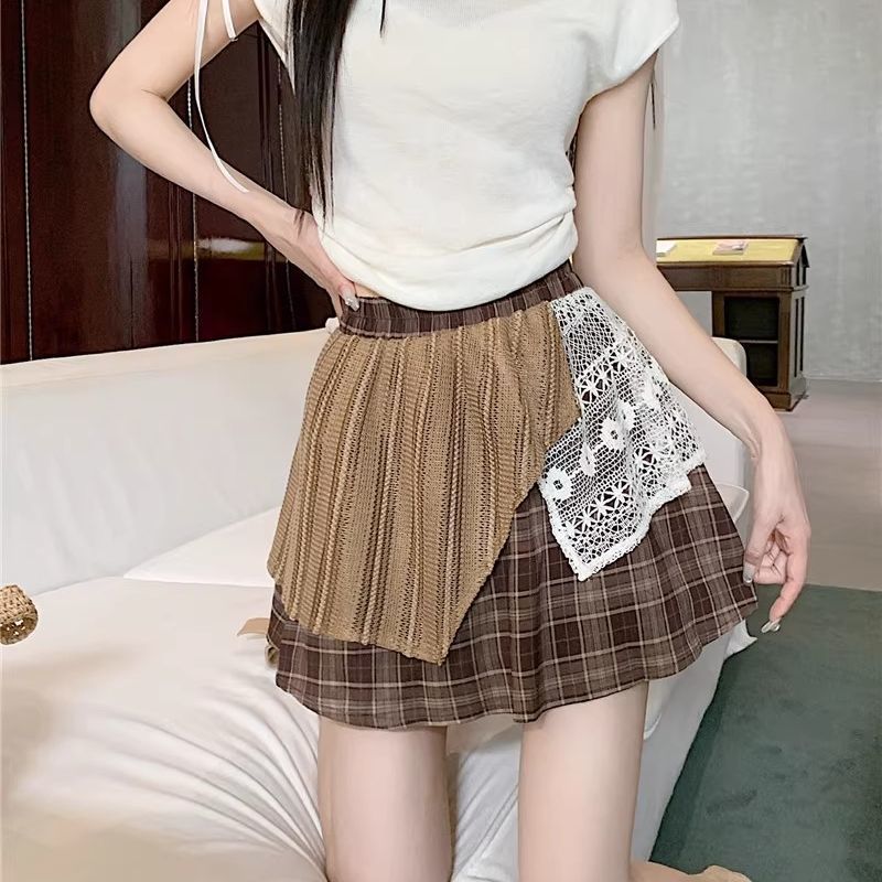 Retro lace summer skirt