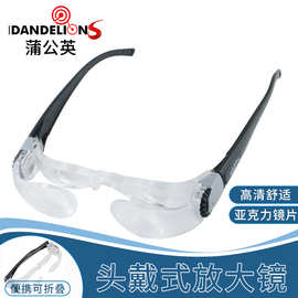头戴式放大镜电子仪器钟表维修便携式放大镜2.1X眼镜式放大镜批发