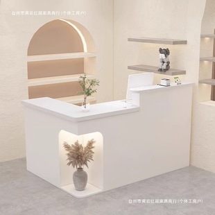 Corner Bar Cashier Counter Women's Clothing Store L-Shaped Corner Front Desk Small Front Desk Reception Desk