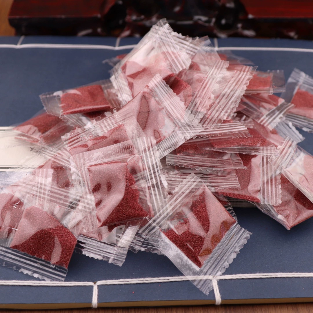 Оптовый производитель Yiwu Yuantong: аксессуары для брелоков из имитации красного песка, мелкие частицы красного песка, тонкий красный песок.