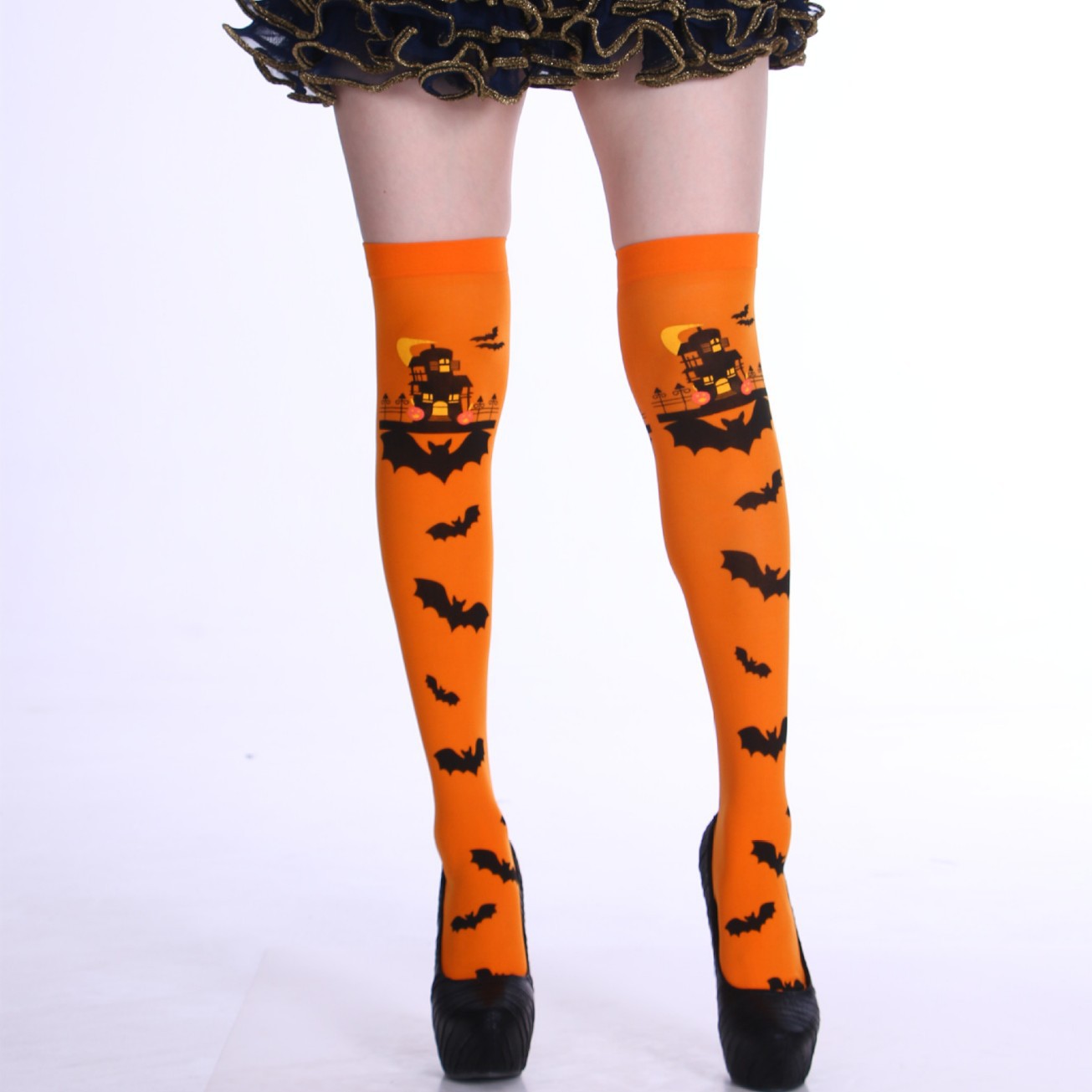 Los fabricantes suministran las medias del Festival del partido de Halloween Festival visten accesorios de ropa calcetines sobre la rodilla calcetines de sangre calcetines de enfermera