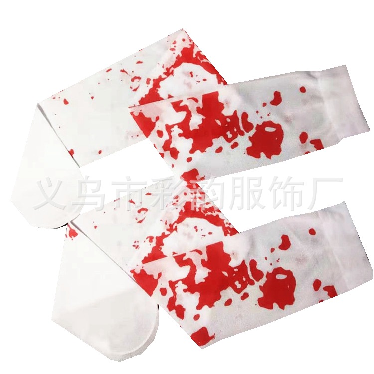 Amazon E-commerce Halloween disfraz de terror delantal de sangre calcetines de sangre enfermera cocinera calcetines de sangre delantal