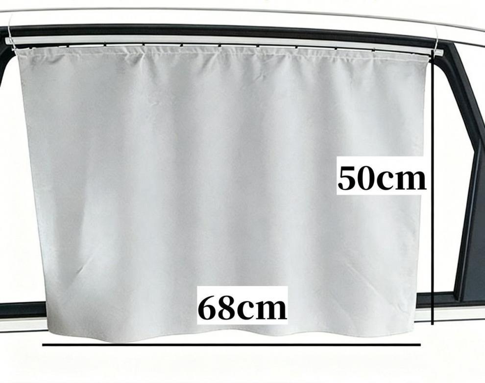 Embedded sliding rail car curtain, fully enclosed, fully blackout, UV protection, light-blocking