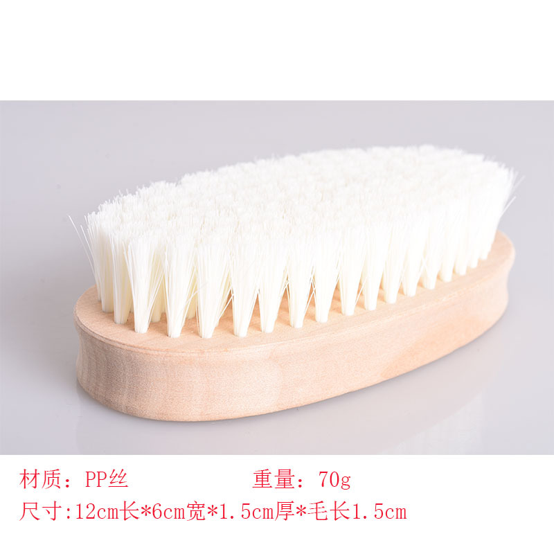 Cepillo de zapato de stock Cepillo de zapato de melena de caballo blanco puro de madera de haya Cepillo de pelo de caballo redondo Cepillo de limpieza y eliminación de polvo Cepillo de pulido Cepillo de ropa