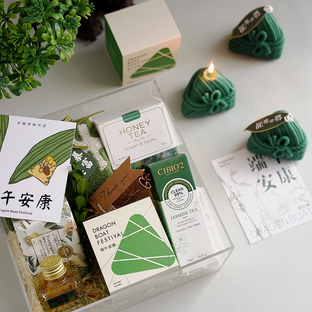 Regalos del Dragon Boat Festival, mano a mano, cera de soja personalizada, forma de fragancia creativa hecha a mano, vela de cera, vela de aromaterapia Zongzi