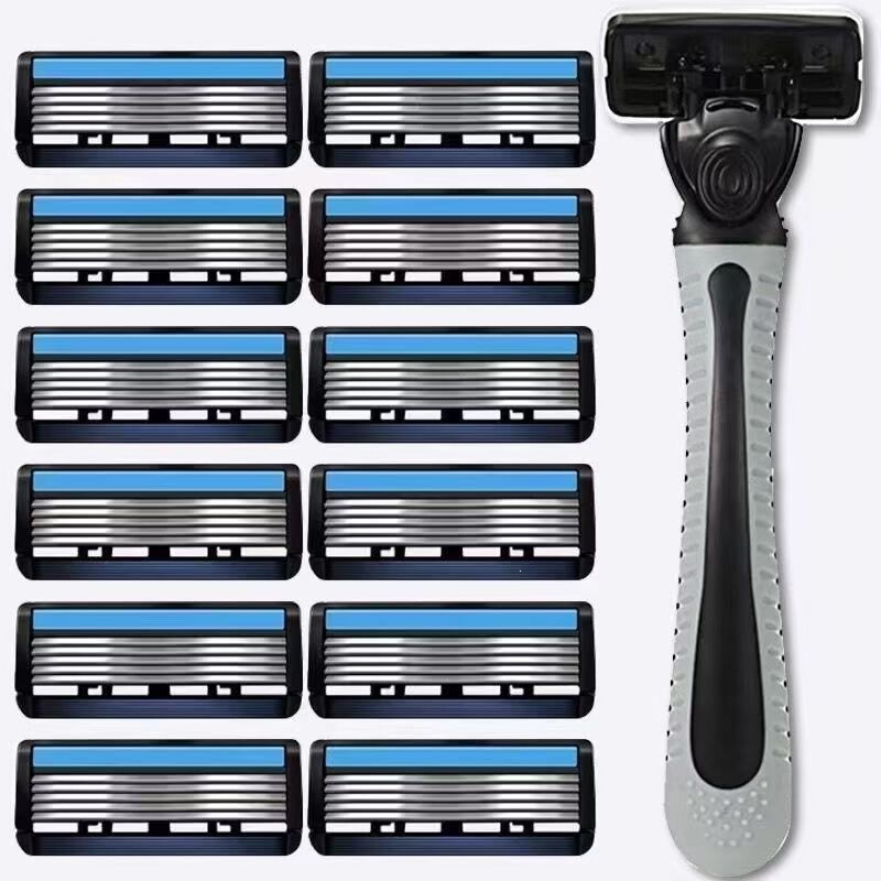 Imported 6-Layer Blade Gillette Razor Manual Six-Layer Blade Razor Men's Beard Razor