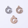 Metal accessory, pendant from pearl, chain with letters, English letters, factory direct supply