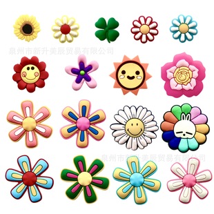 New Plant Flower Series Hole Shoe Buckles Shoe Flower Accessories DIY Decorative Buckle Accessories Cross-Border Factory Ready Stock