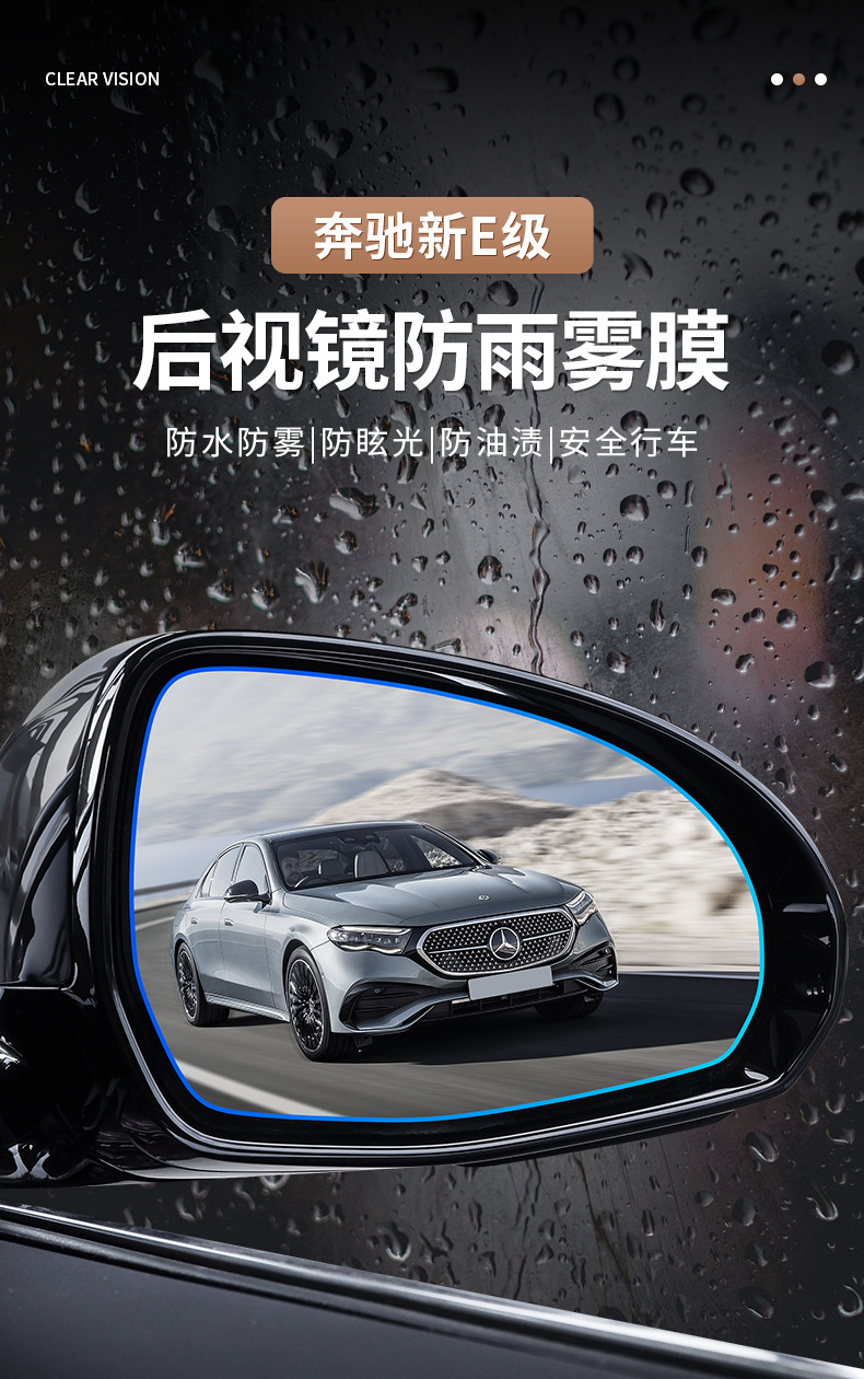 Mercedes-Benz C-Class E-Class GLC Rearview Mirror Anti-Fog Film