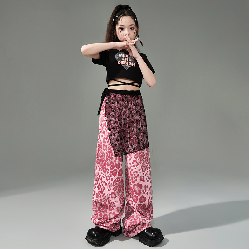 女童爵士舞服装时髦舞蹈潮服套装儿童街舞少儿jazz走秀嘻哈演出服