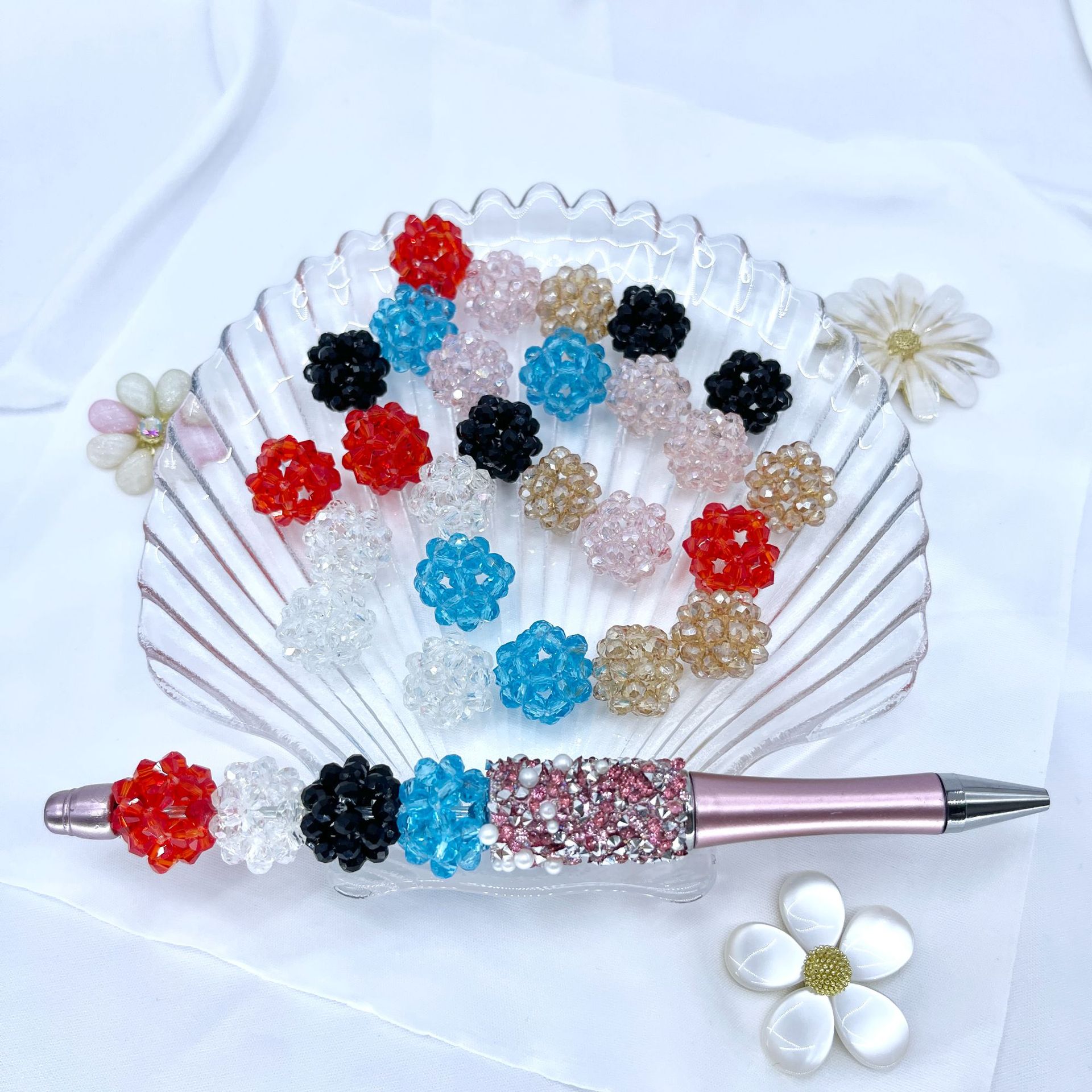Creative woven beads handmade with zircon