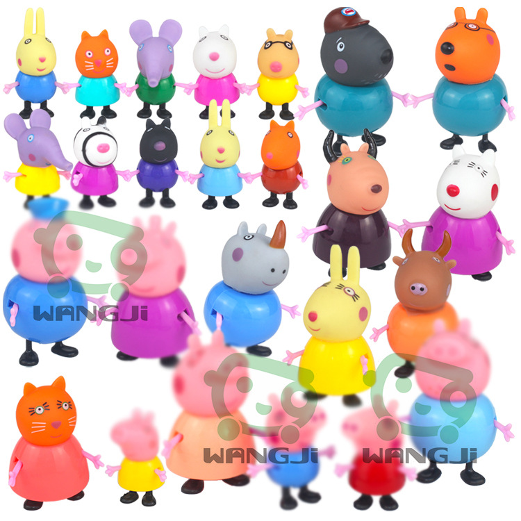 Peppa Pig amarillo de doble cara Casa de doble capa Villa Peppa Familia cuatro niñas Princesa niños juegan juguetes de la casa