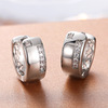 Fashionable earrings, zirconium, Korean style, simple and elegant design, ebay, suitable for import, wholesale