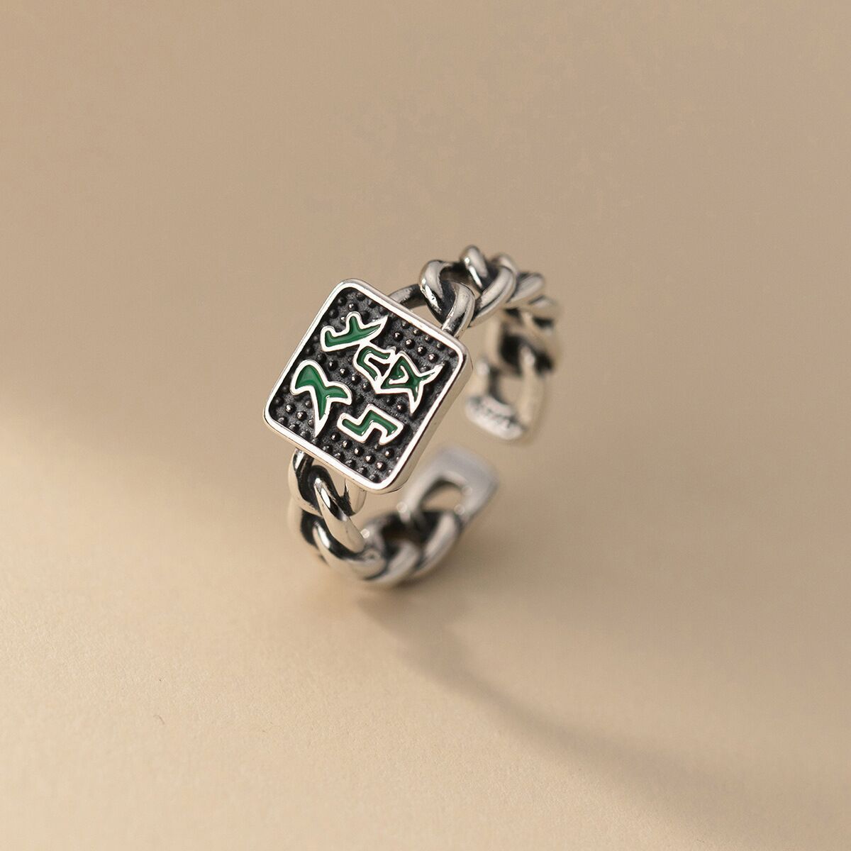 Retro fashionable trend design ring