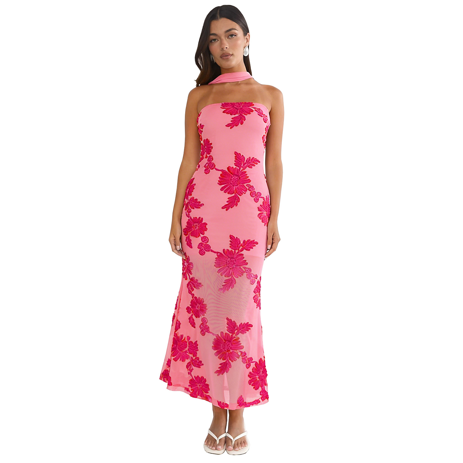 C7671 Aliexpress transfronterizo Amazon Europa y América de moda de verano temperamento sexy delgado vestido de espalda abierta