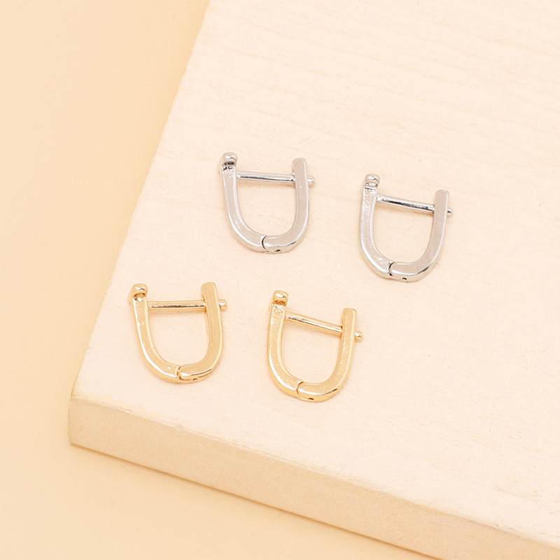 1g Weight Earrings Classification Wedding, Travel Occasion Women'S Gender Gold, Silver Color Nihaojewelry Retro Simple Geometric U-shaped Earrings Wholesale Jewelry 5