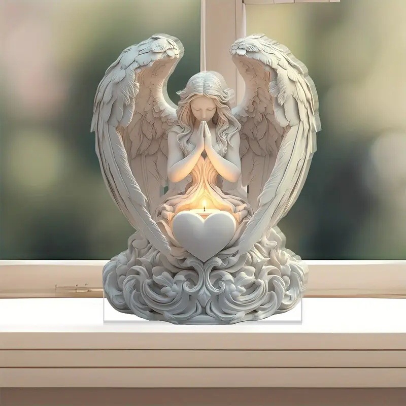 Romantic candle angel-suitable for living room home decoration, desk decoration, shop counter decoration