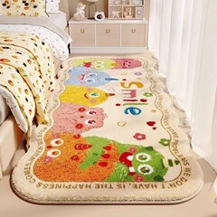 現物の寝室のベッドの上の入り口のじゅうたんの家庭用はカシミヤの窓の敷き物の客間のお茶の何足の敷き物をまねてベッドの上のじゅうたんを処理しやすいです。