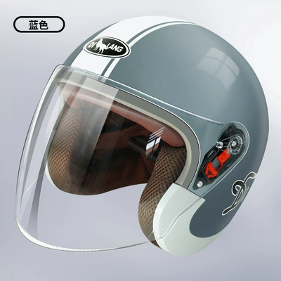 Electric Vehicle Helmet for Men and Motorcycle Safety Supplies - l008-blue