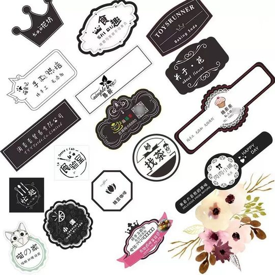 Sticker hand account cartoon logo certificate custom two-dimensional code takeaway packaging sealing paste small batch