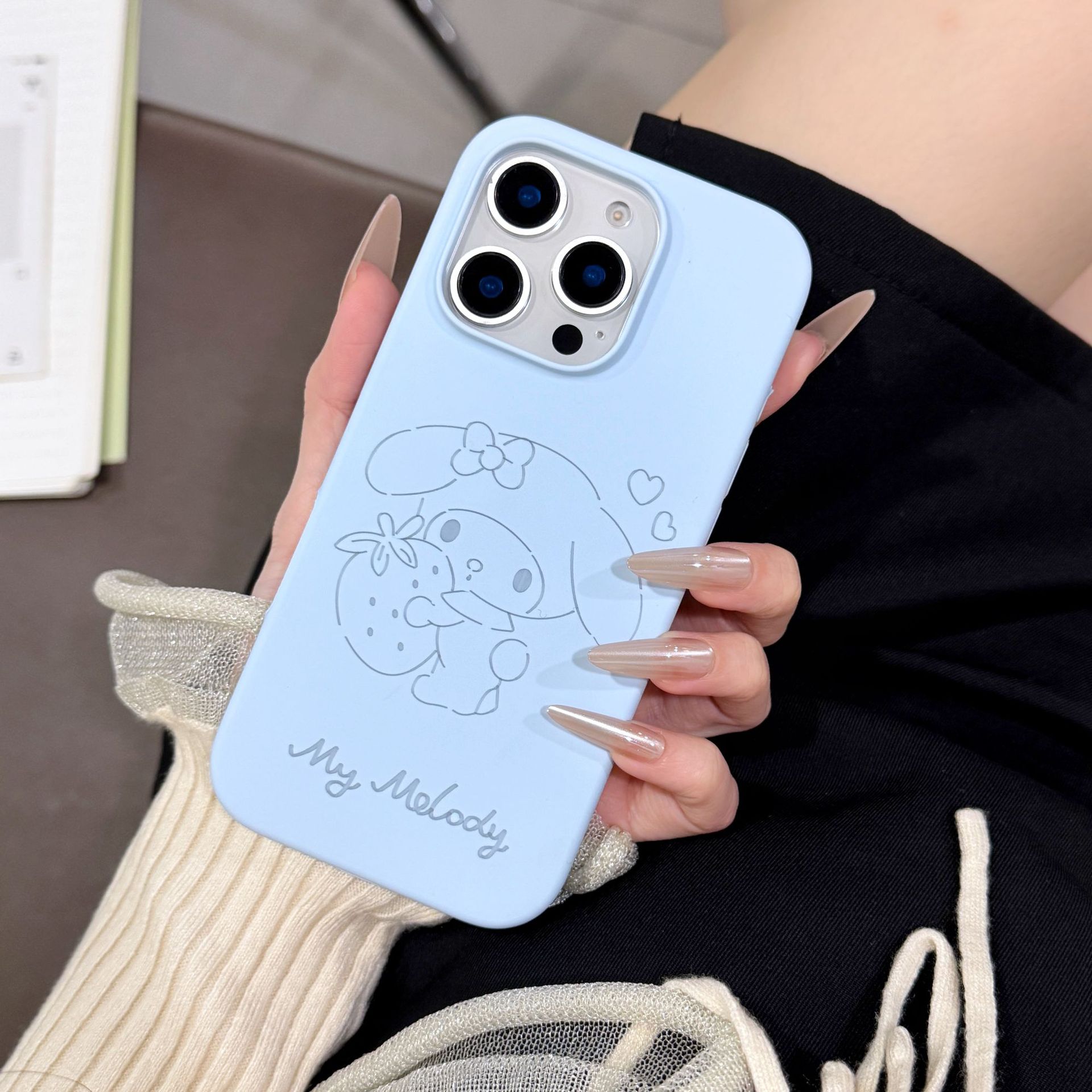 Funda de silicona anticaída con gráfico líquido Melody para Apple iPhone 17 Pro Max, funda de silicona anticaída para Apple 17