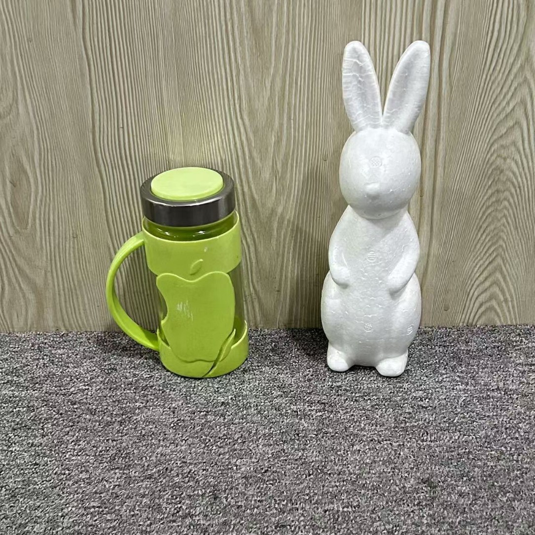 Oso de espuma directo de fábrica blanco DIY material de arreglo floral hecho a mano Día de San Valentín Rosa oso con juguete