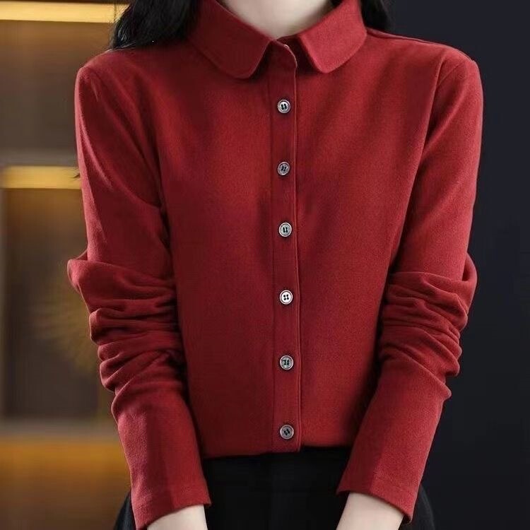 Cardigan-style double-sided velvet spring and autumn shirt, stylish new autumn and winter thickened warm brushed base long-sleeve shirt Cardigan-style double-sided velvet spring and autumn shirt, stylish new autumn and winter thickened warm brushed base long-sleeve shirt