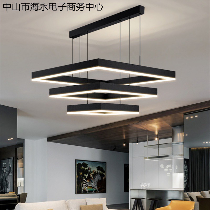 Modern and minimalistic LED fashionable square lights for living…